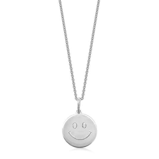 Silver Happy Face Necklace