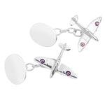 Silver Spitfire Cufflinks - hersey-and-son