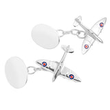 Silver Spitfire Cufflinks - hersey-and-son