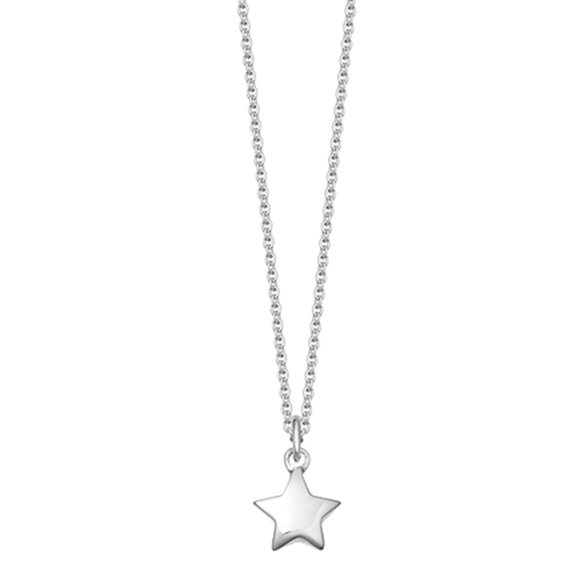 Solid silver star necklace 
