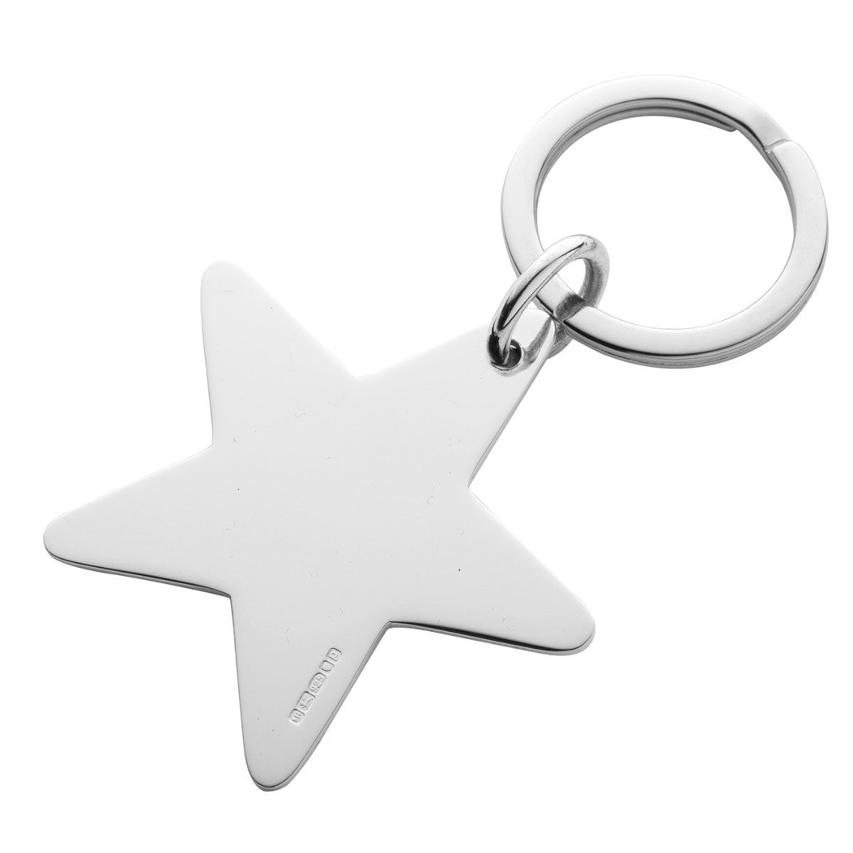 Large flat star keyring