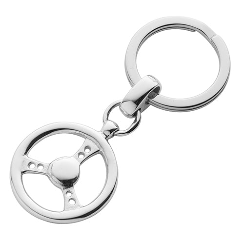 Silver Keyring - Steering Wheel - hersey-and-son
