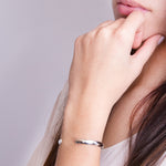Ladies Silver Open Bangle - hersey-and-son