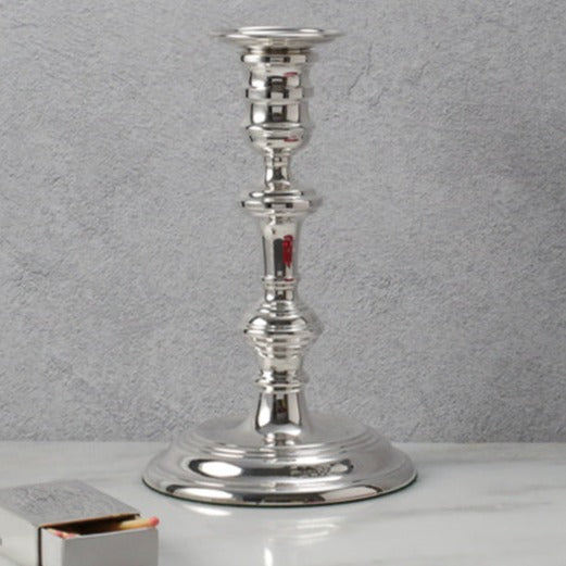 Silver Candlestick - Georgian Style - hersey-and-son