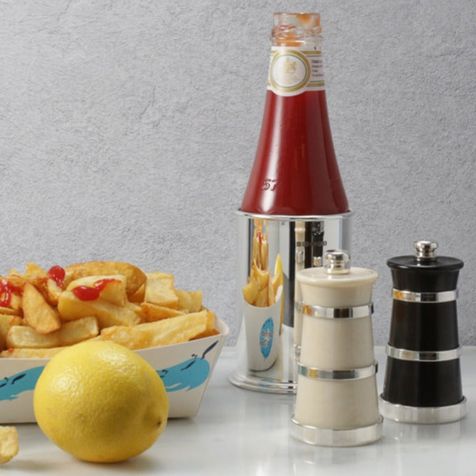 Silver & Rosewood Churn Peppermill - hersey-and-son