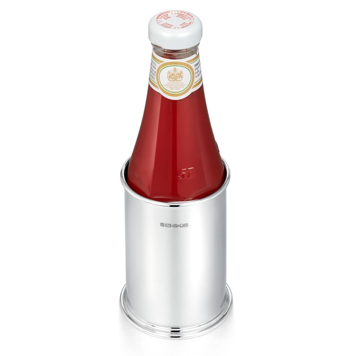 Sterling Silver Ketchup Bottle Holder - hersey-and-son