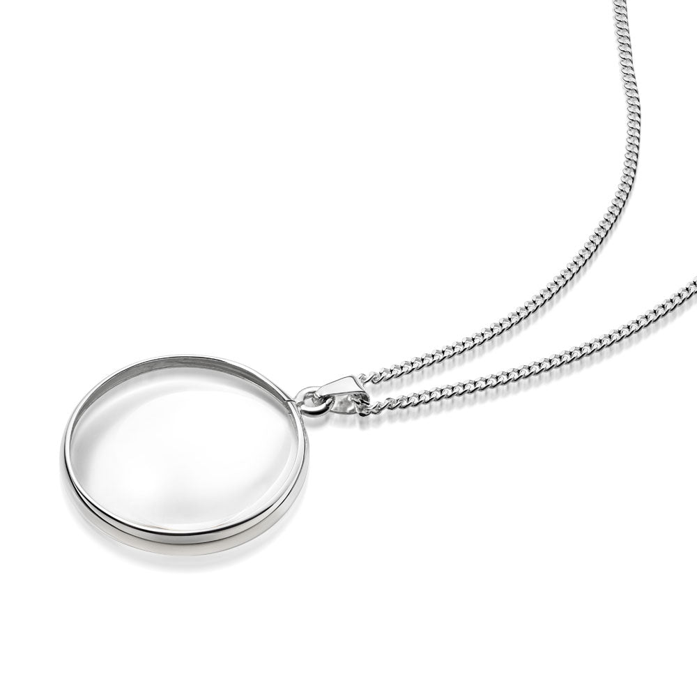 Sterling Silver Magnifying Glass Necklace