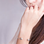 Womens Silver Torque Bangle - hersey-and-son