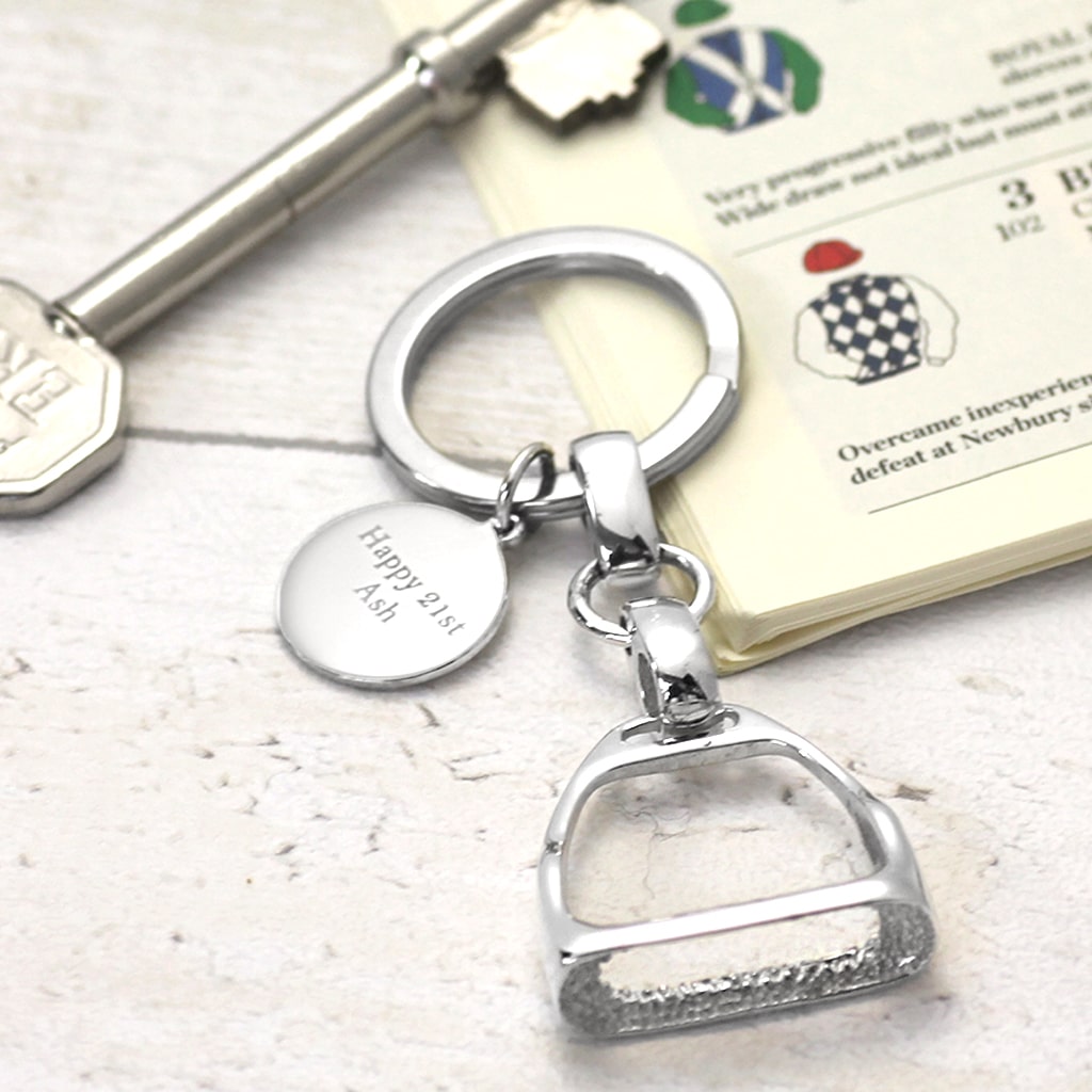 Silver Stirrup Keyring - hersey-and-son