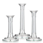 Silver Straight Column Candlestick - hersey-and-son
