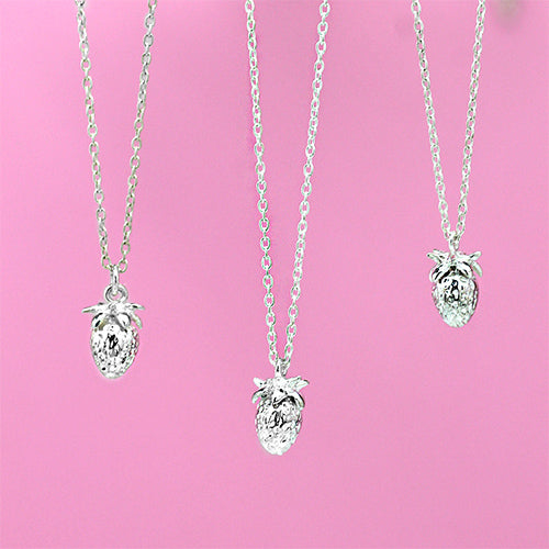Sterling Silver Strawberry Pendant - hersey-and-son