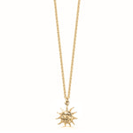 18ct Gold plated and Silver Sun Necklace - hersey-and-son