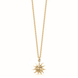 18ct Gold plated and Silver Sun Necklace - hersey-and-son