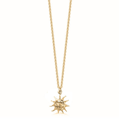 22ct Gold Plated and Silver Sun Necklace