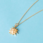 18ct Gold plated and Silver Sun Necklace - hersey-and-son