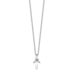 Mini Silver Letter "T" Initial Necklace - hersey-and-son