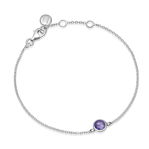 Silver and tanzanite bracelet 