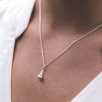 Sterling Silver Teardrop Pendant - hersey-and-son
