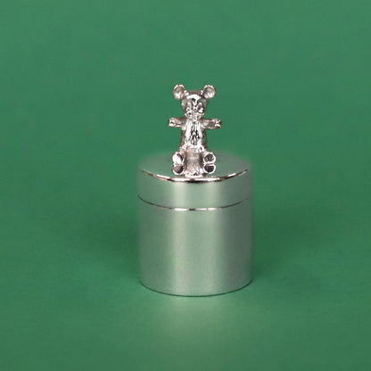 Silver Teddy First Tooth Box