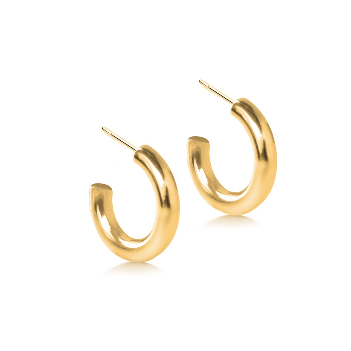 Chunky Gold plated and silver hoop earrings
