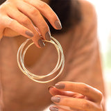 Russian Bracelet - Three Interlocking Silver Bangles - hersey-and-son