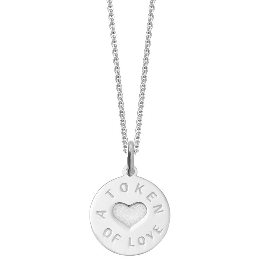 Silver Token Of Love Pendant - hersey-and-son