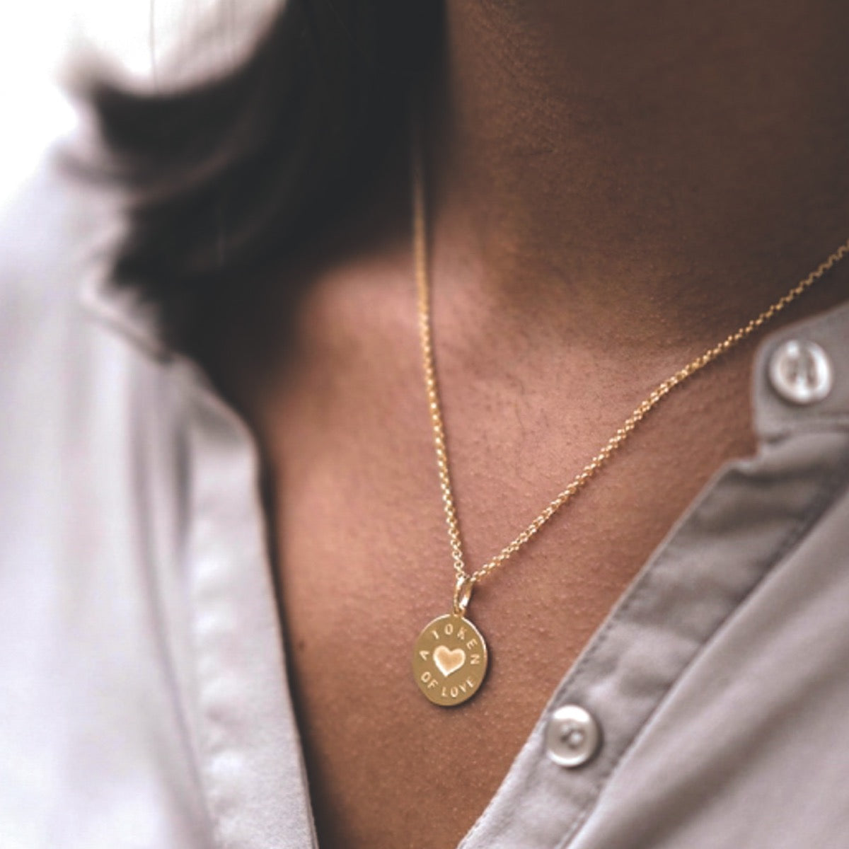 Yellow Gold Vermeil Token of Love Pendant