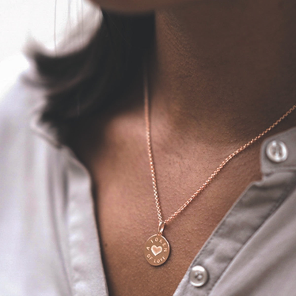 Rose Gold Vermeil Token of Love Pendant