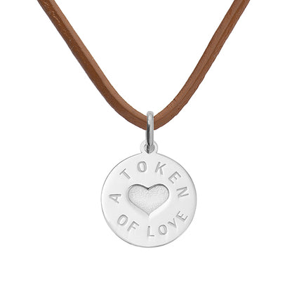 Token Of Love Leather Pendant
