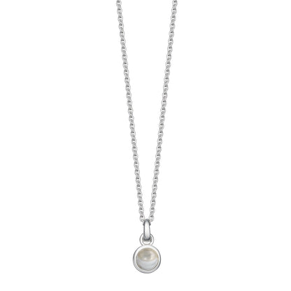 silver white topaz birthstone necklace