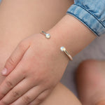 Child's Slim Silver Torque Bangle - hersey-and-son