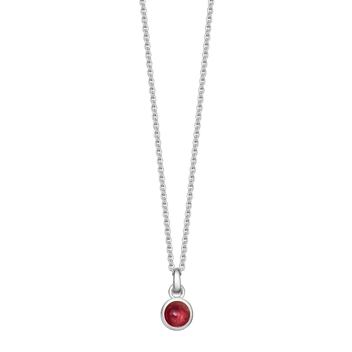 silver tourmaline birthstone necklace 