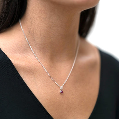 silver tourmaline necklace