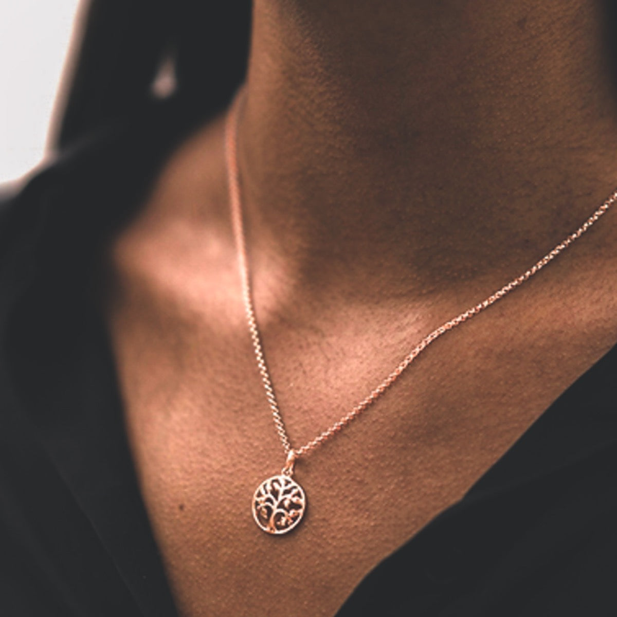 Rose Gold Vermeil Tree of Life Pendant