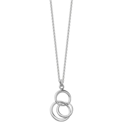 Silver trilogy hoop necklace
