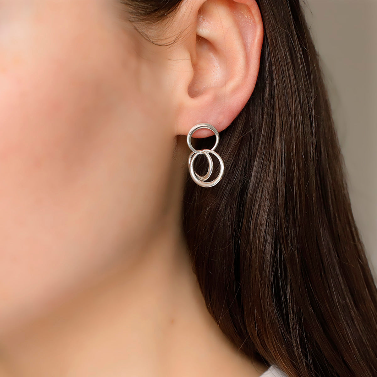 Trilogy hoop earrings