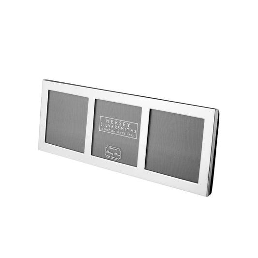 Triple Solid Silver Photo Frame
