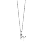 Mini Silver Letter "W" Initial Necklace - hersey-and-son