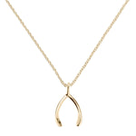 Yellow Gold Vermeil Wishbone Pendant - hersey-and-son
