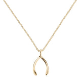 Yellow Gold Vermeil Wishbone Pendant - hersey-and-son