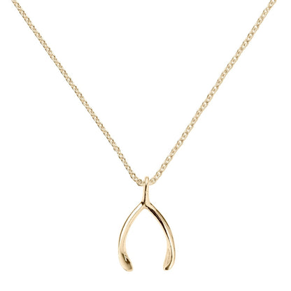 Yellow Gold Vermeil Wishbone Charm Pendant