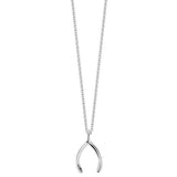 Sterling Silver Wishbone Charm Pendant - hersey-and-son