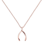 Rose Gold Vermeil Wishbone Pendant - hersey-and-son