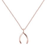Rose Gold Vermeil Wishbone Pendant - hersey-and-son