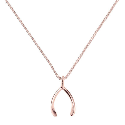 Rose Gold Vermeil Wishbone Pendant