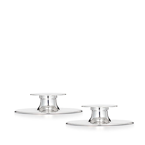 Silver Small Modern Candlestick - hersey-and-son