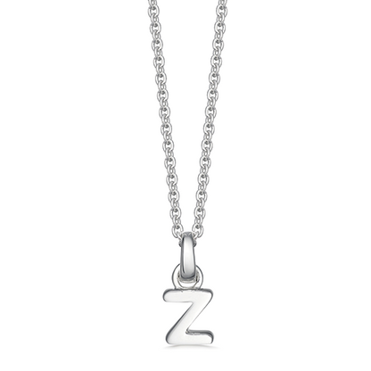 Mini Silver Letter "Z" Initial Pendant