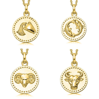 sterling silver and gold plated zodiac pendants 