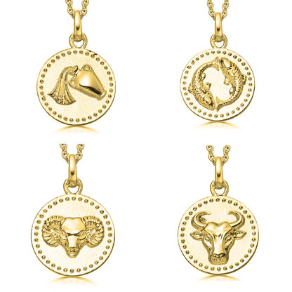 sterling silver and gold plated zodiac pendants 