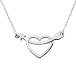 Silver Heart and Arrow Necklace - hersey-and-son